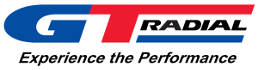 GT Radial Logo: Blaues 'G', rotes 'T', „Radial” in schwarz mit rotem Unterstrich. Der Schriftzug „Experience the Performance” befindet sich unterhalb des Logos.